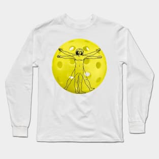 Pickleball Da Vinci Vitruvian Man Long Sleeve T-Shirt